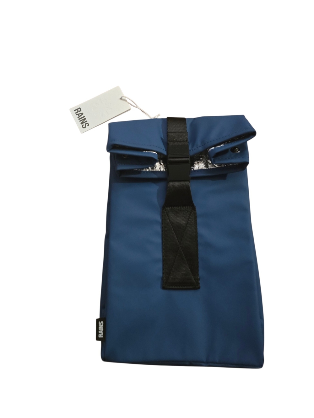 Rains Navy Blue Roll-Top Lunch Bag